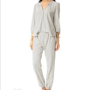 Eberjey Love Letters WHITE pj top + bottoms set